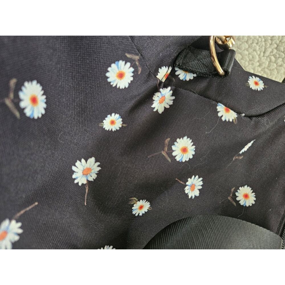 Alice+Olivia Black‎ Duffle Bag Daisy Print - Picture 2 of 12
